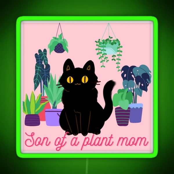 Son Of A Plant Mom RGB Neon Sign