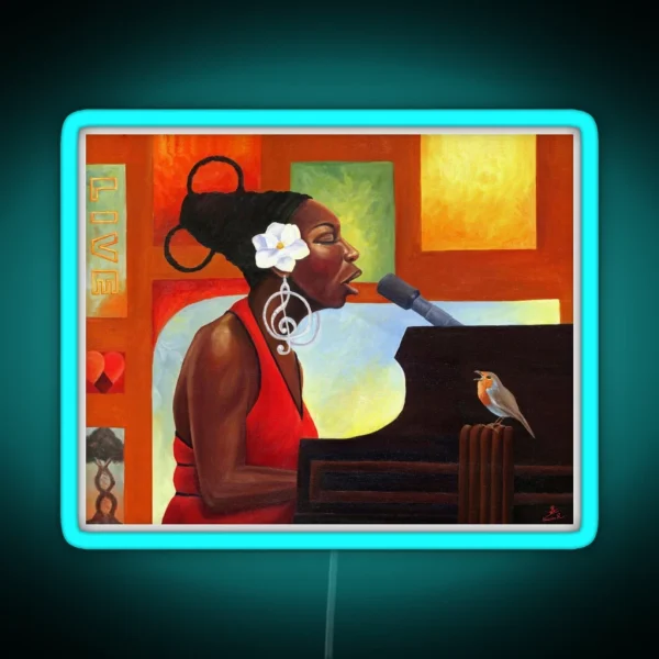 Songbird Nina Simone RGB Neon Sign