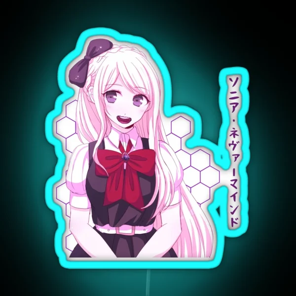 Sonia Nevermind Danganronpa Vaporwave Anime Aesthetic Pastel Goth Yami Kawaii Fairy Kei Manga RGB Neon Sign