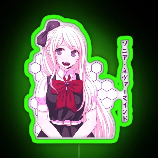 Sonia Nevermind Danganronpa Vaporwave Anime Aesthetic Pastel Goth Yami Kawaii Fairy Kei Manga RGB Neon Sign