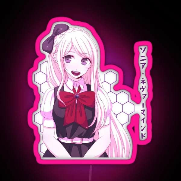 Sonia Nevermind Danganronpa Vaporwave Anime Aesthetic Pastel Goth Yami Kawaii Fairy Kei Manga RGB Neon Sign