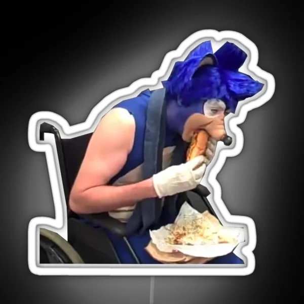 Sonic Eating Chili Dog RGB Neon Sign