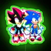 Sonic Shadow RGB neon sign in green.