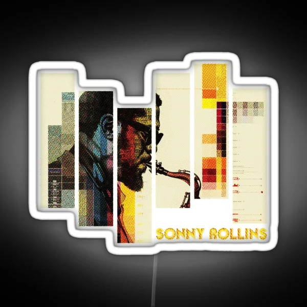 Sonny Rollins Halftone Graphic RGB Neon Sign