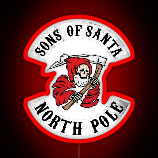 Sons Of Santa Biker Led RGB Neon Sign