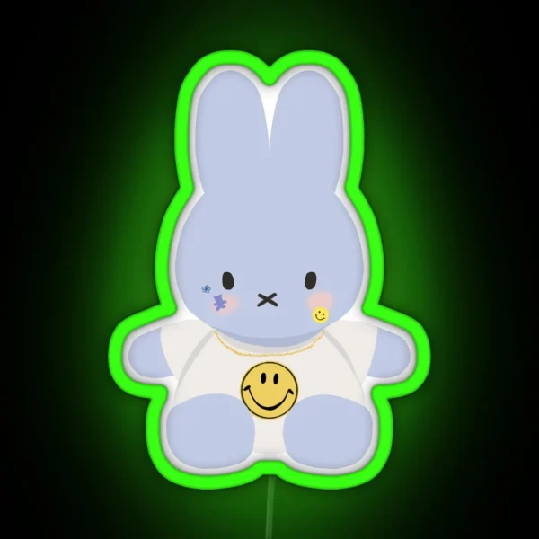 Soobin Blue Hour Bunny RGB Neon Sign