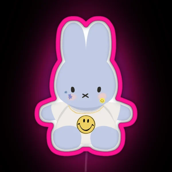 Soobin Blue Hour Bunny RGB Neon Sign