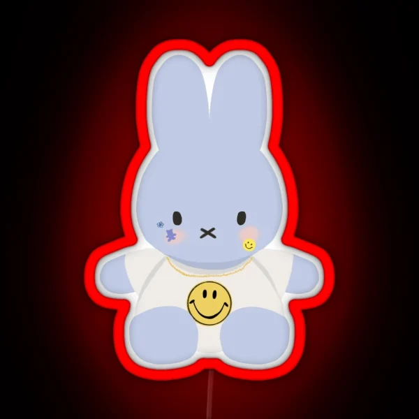 Soobin Blue Hour Bunny RGB Neon Sign