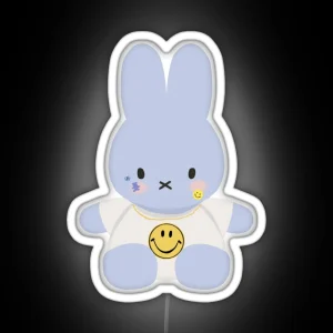 Soobin Blue Hour Bunny RGB Neon Sign