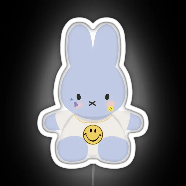 Soobin Blue Hour Bunny RGB Neon Sign