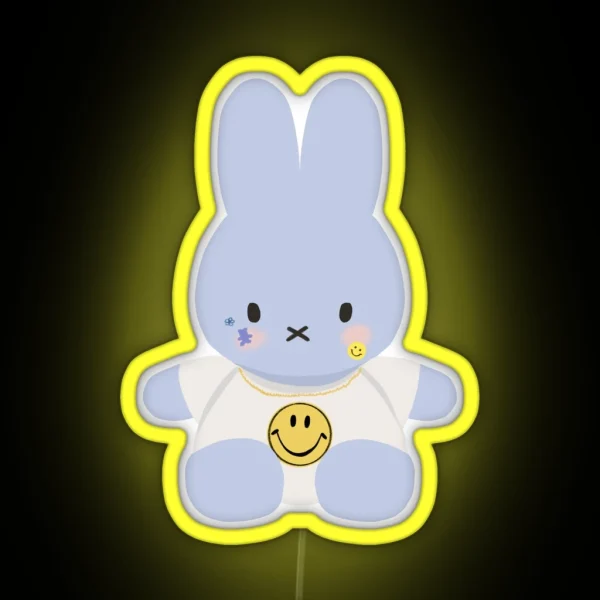 Soobin Blue Hour Bunny RGB Neon Sign