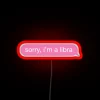 Libra Zodiac Sign Neon Pink Phone Message Sign