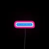 Late Night Neon Sign with Apologetic Dog
