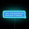 RGB neon sign featuring a Duke of Hastings inspired design with a nostalgic, dreamy aesthetic.