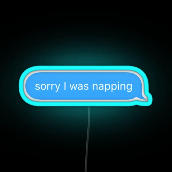 Sorry I Was Napping RGB Neon Sign