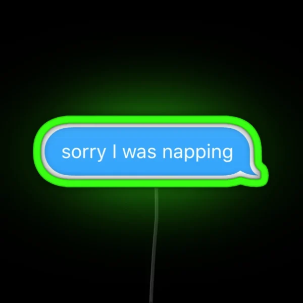 Sorry I Was Napping RGB Neon Sign