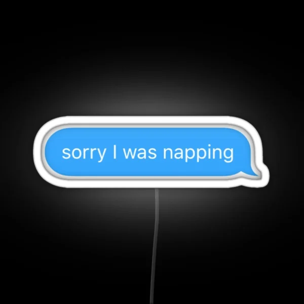 Sorry I Was Napping RGB Neon Sign