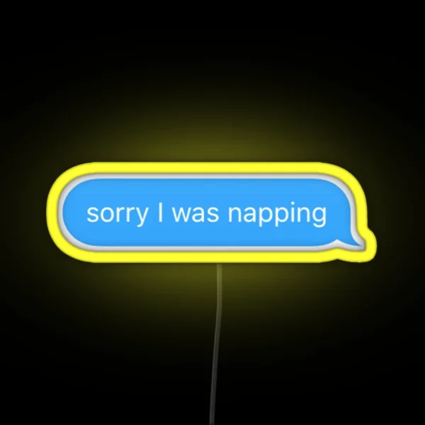 Sorry I Was Napping RGB Neon Sign