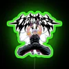 Neon RGB Sound Pillar Sign with Green Accents