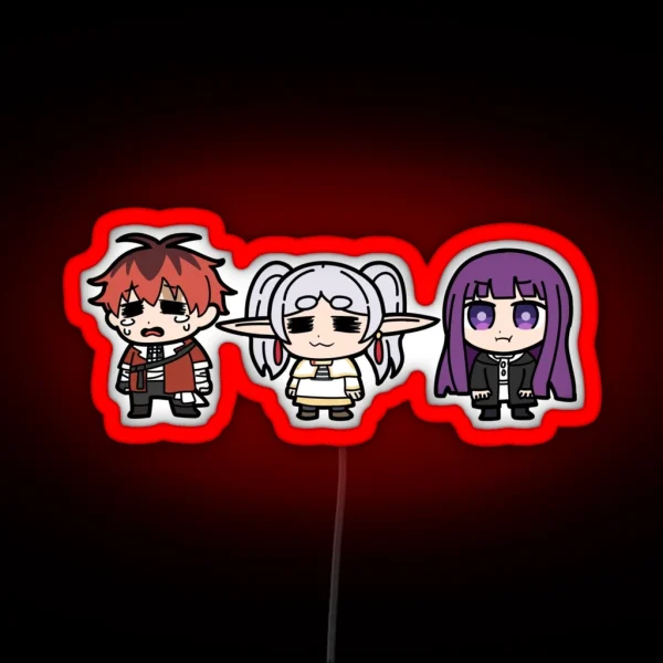 Sousou No Frieren Frieren And Fern And Stark RGB Neon Sign