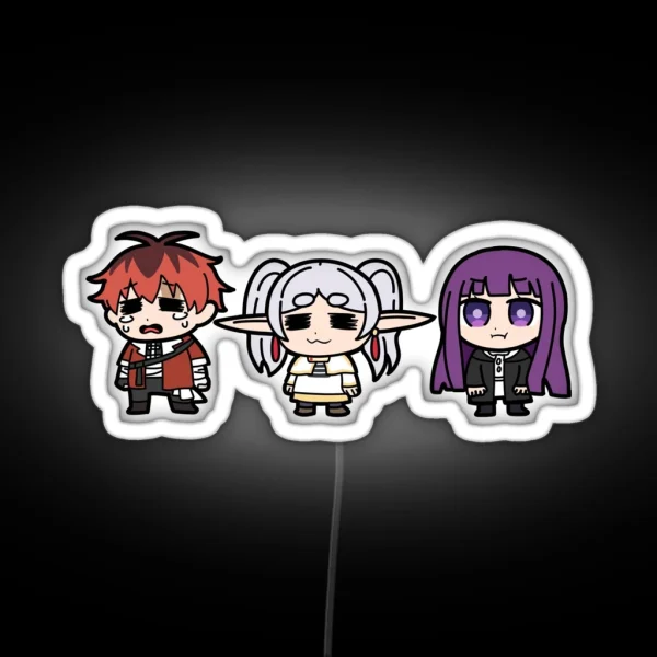 Sousou No Frieren Frieren And Fern And Stark RGB Neon Sign