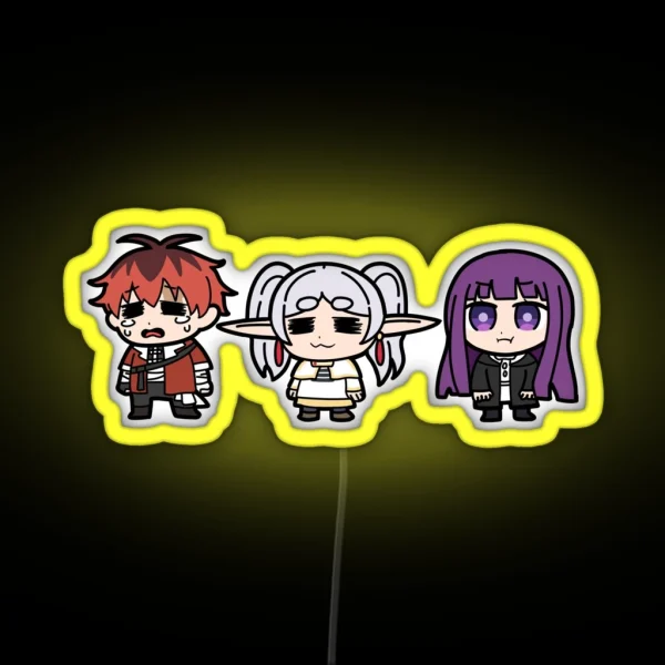 Sousou No Frieren Frieren And Fern And Stark RGB Neon Sign