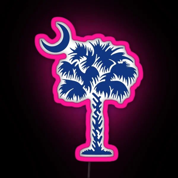 South Carolina Palm RGB Neon Sign