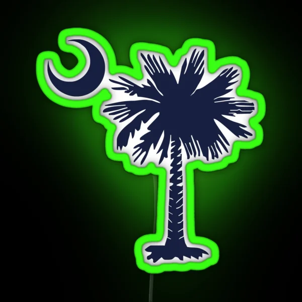 South Carolina Palmetto And Crescent SC RGB Neon Sign