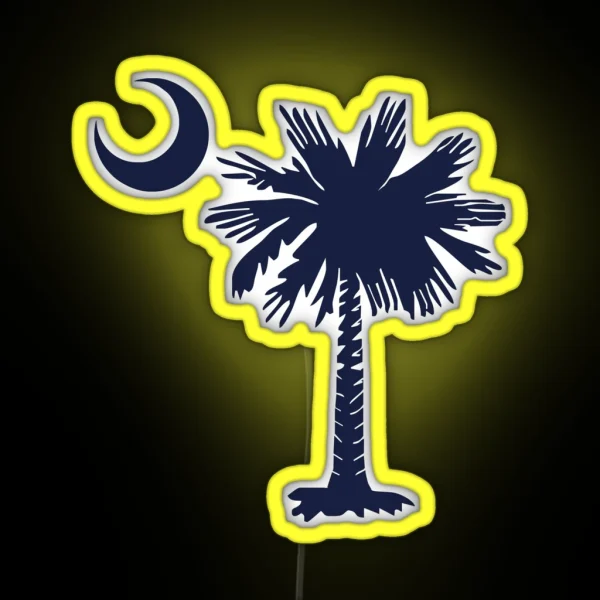 South Carolina Palmetto And Crescent SC RGB Neon Sign
