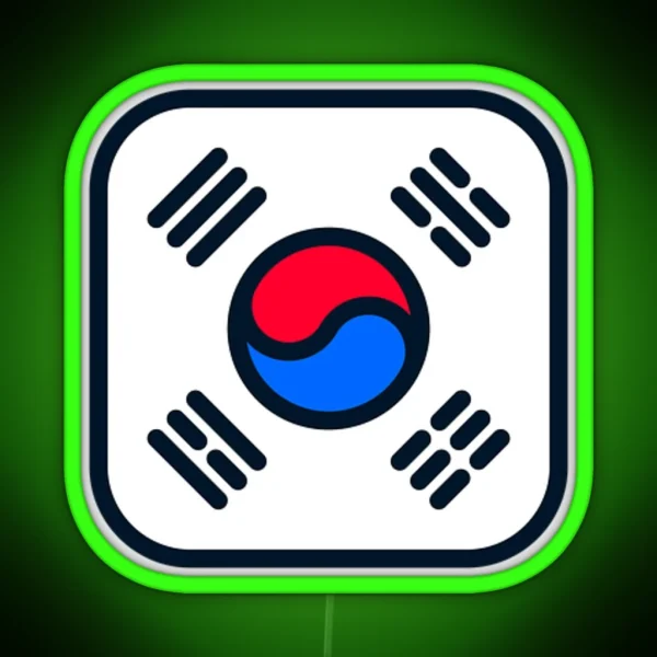 South Korea Flag RGB Neon Sign