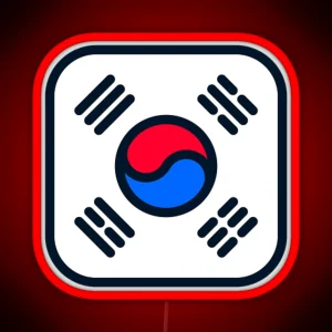 South Korea Flag RGB Neon Sign