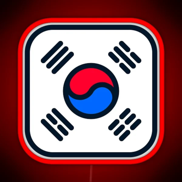 South Korea Flag RGB Neon Sign