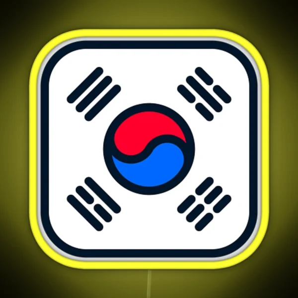 South Korea Flag RGB Neon Sign