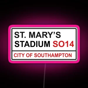 Southampton Football Team St Mary S Stadium Street Sign RGB Neon Sign