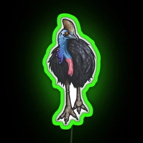 Southern Cassowary RGB Neon Sign
