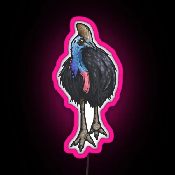 Southern Cassowary RGB Neon Sign