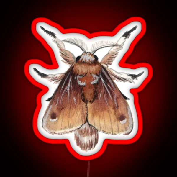 Southern Flannel Moth Megalopyge Opercularis RGB Neon Sign