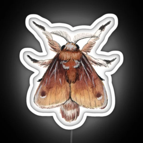Southern Flannel Moth Megalopyge Opercularis RGB Neon Sign