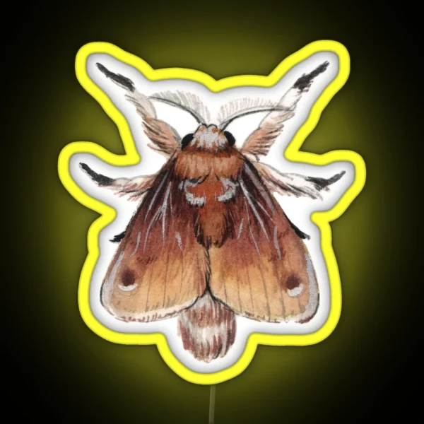 Southern Flannel Moth Megalopyge Opercularis RGB Neon Sign