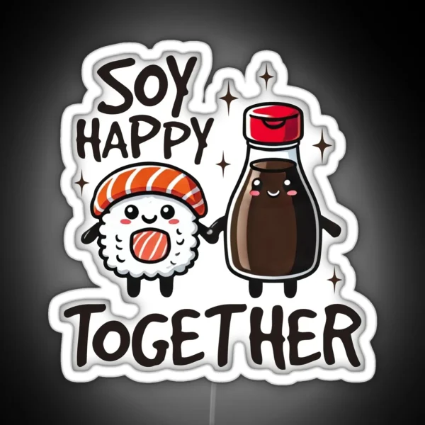 Soy Happy Together RGB Neon Sign