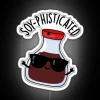 Soy sauce neon sign with punny humor