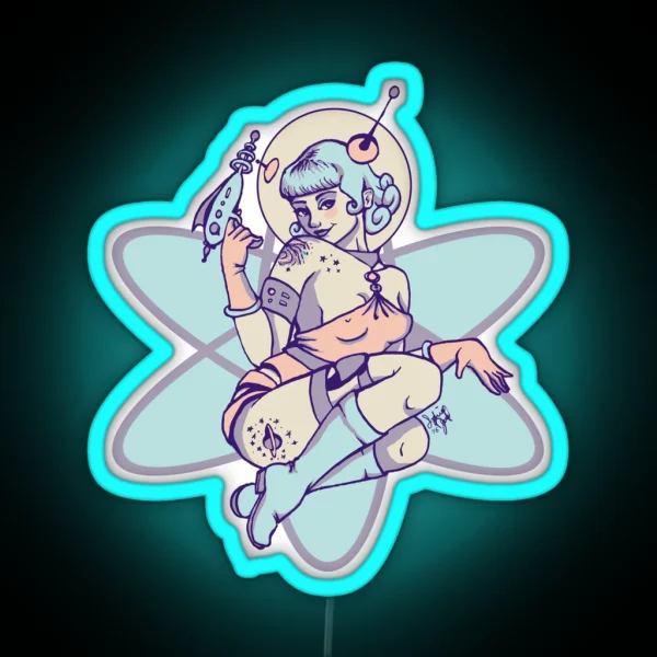 Space Babe RGB Neon Sign