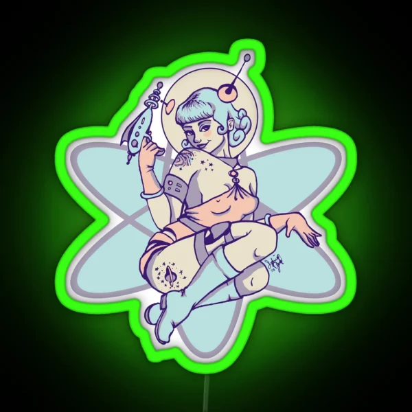 Space Babe RGB Neon Sign