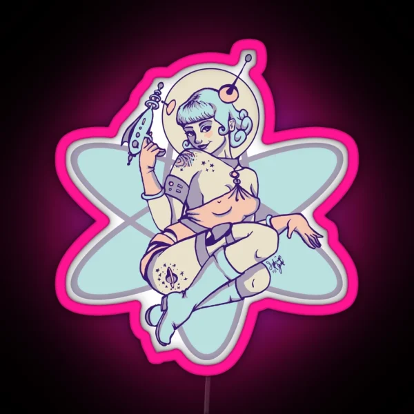 Space Babe RGB Neon Sign