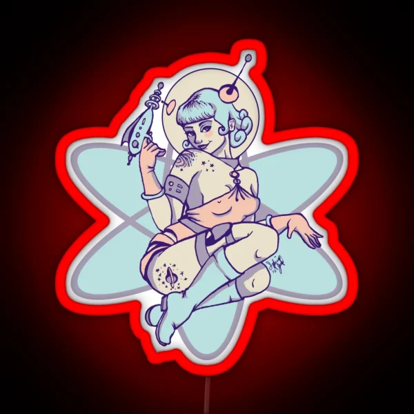 Space Babe RGB Neon Sign