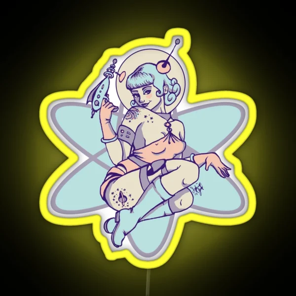 Space Babe RGB Neon Sign