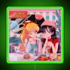 Delicious Space Burger Neon Sign with Green Glow