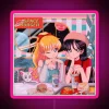 rgb neon space burger sign in pink