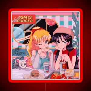 SPACE BURGER RGB Neon Sign