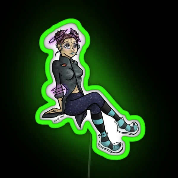 Space Captain RGB Neon Sign